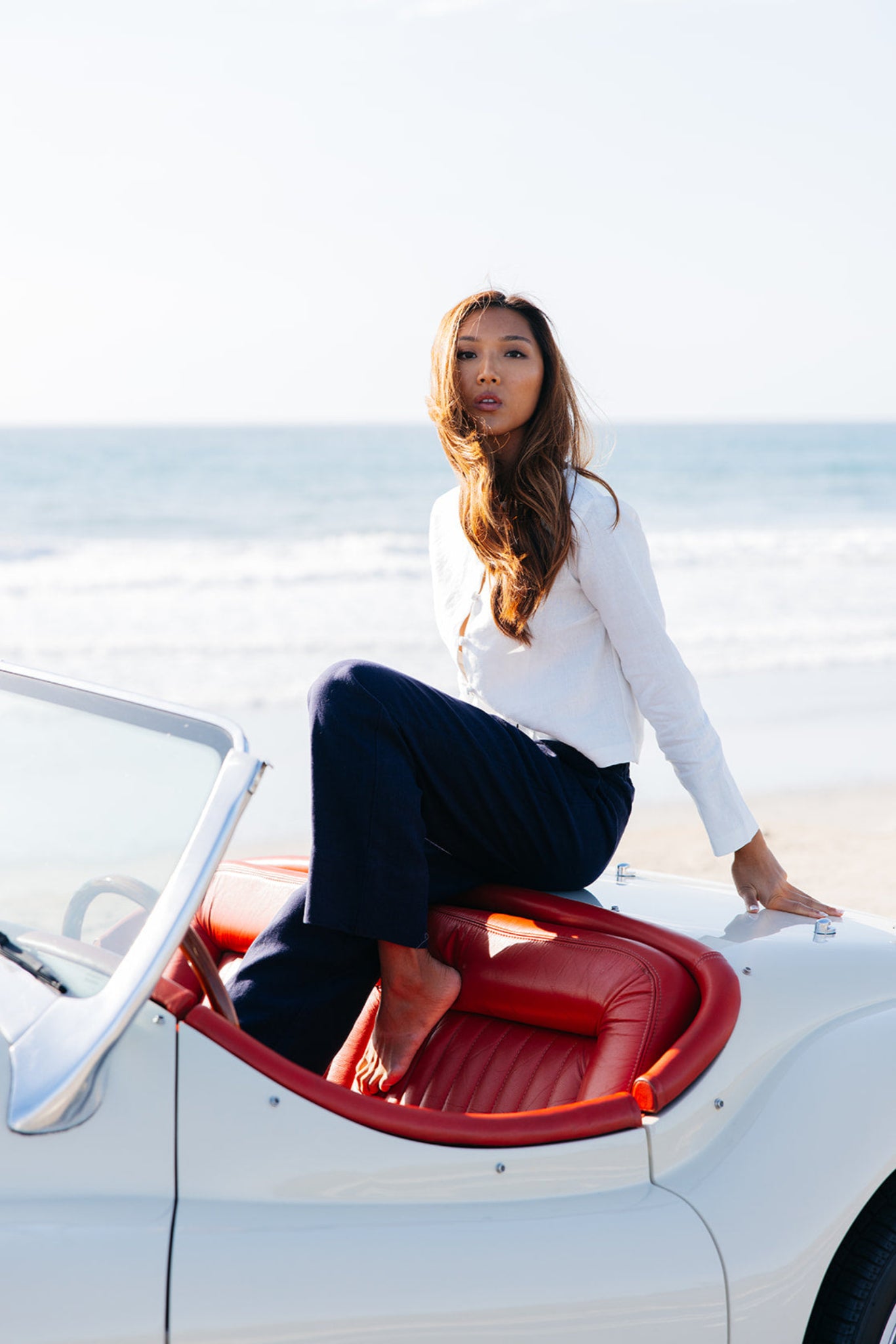 Lauren Linen Pants in navy | linen | Relaxed fit, Tailored waist, fully lined