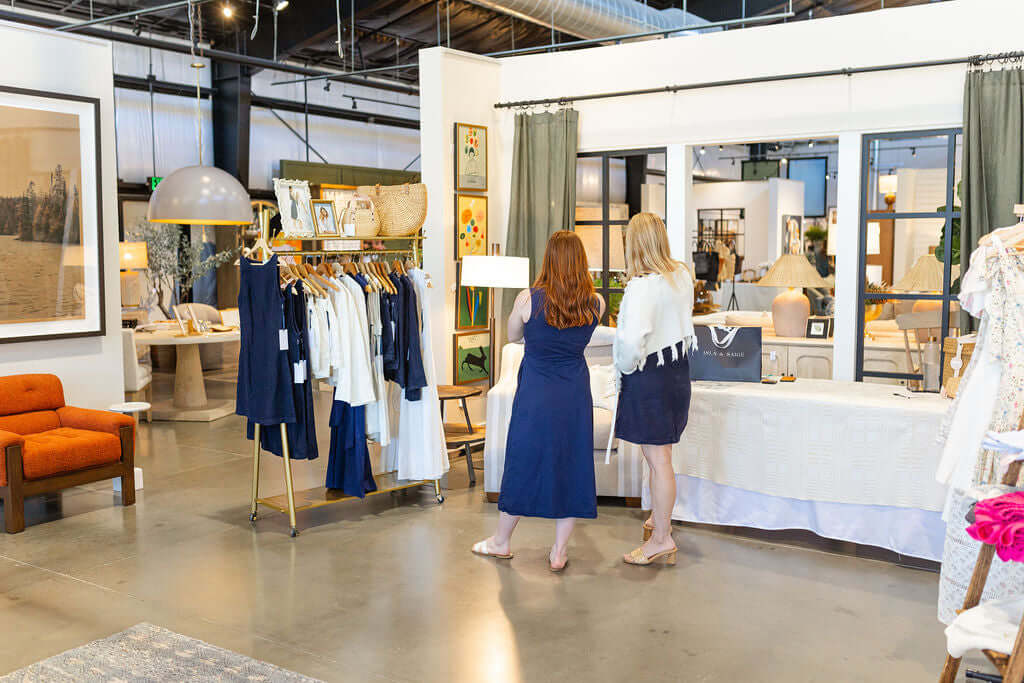 Navy linen and cotton dresses