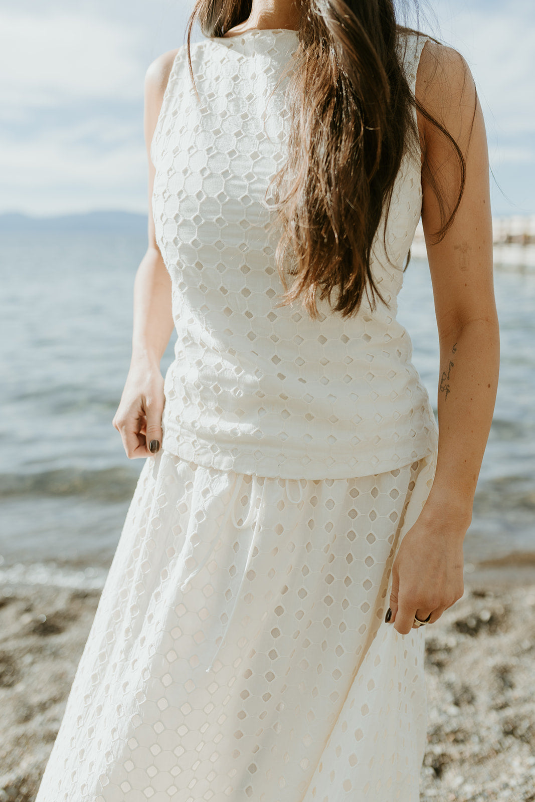 Carnelian Eyelet Top