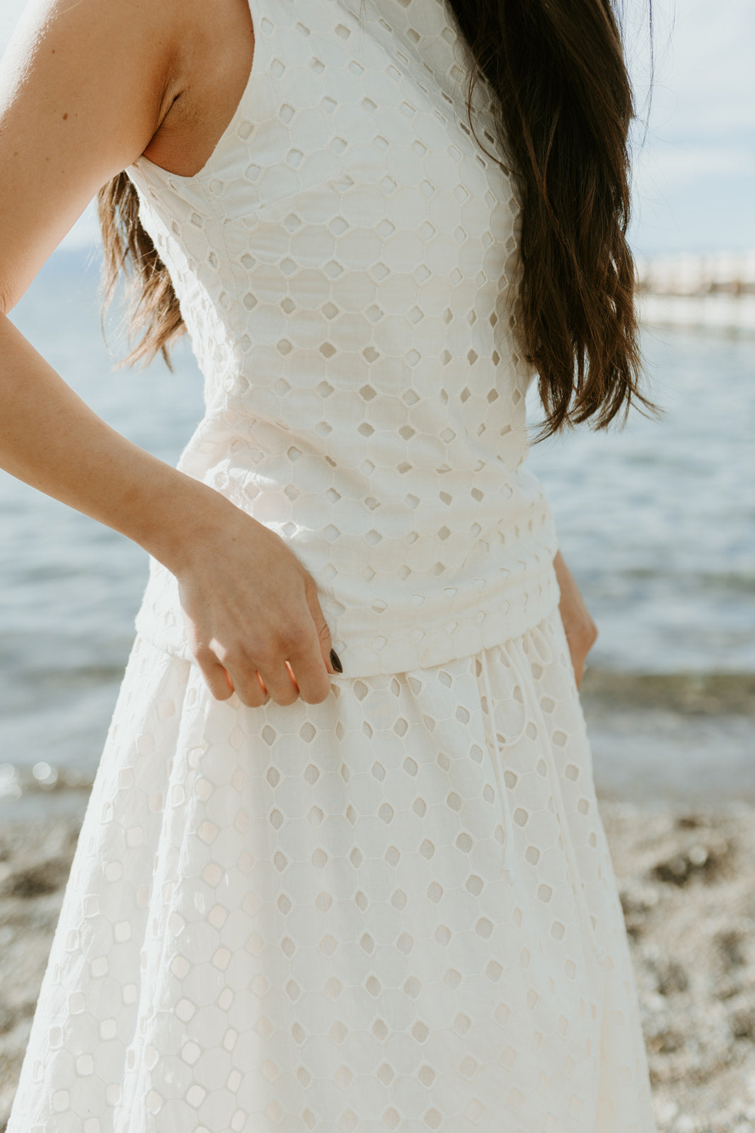 Carnelian Eyelet Top