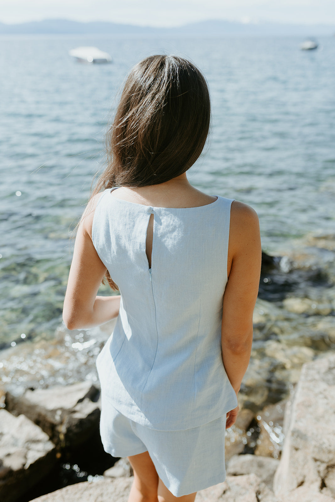 Carnelian Linen Top