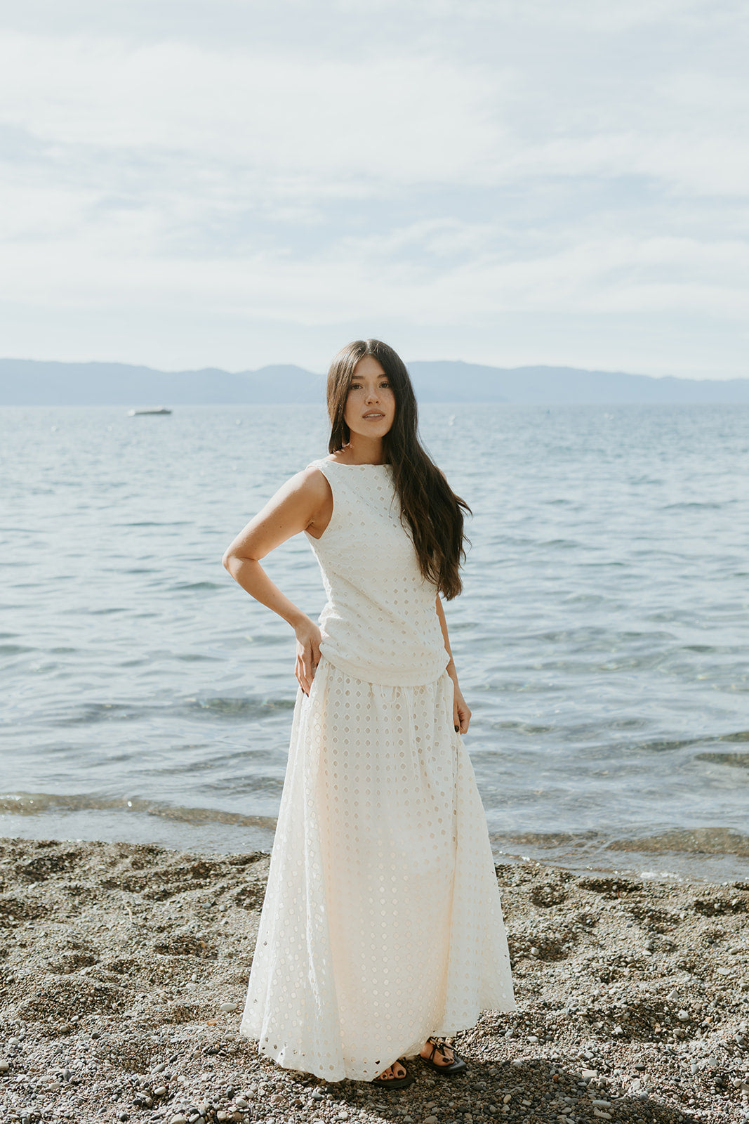 Carnelian Eyelet Top