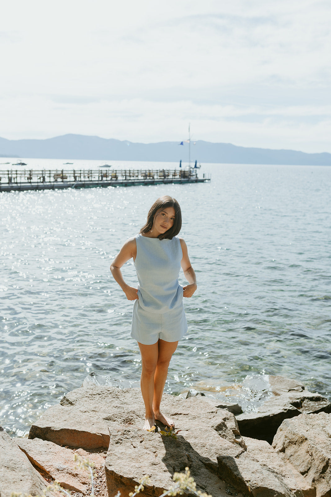Carnelian Linen Top