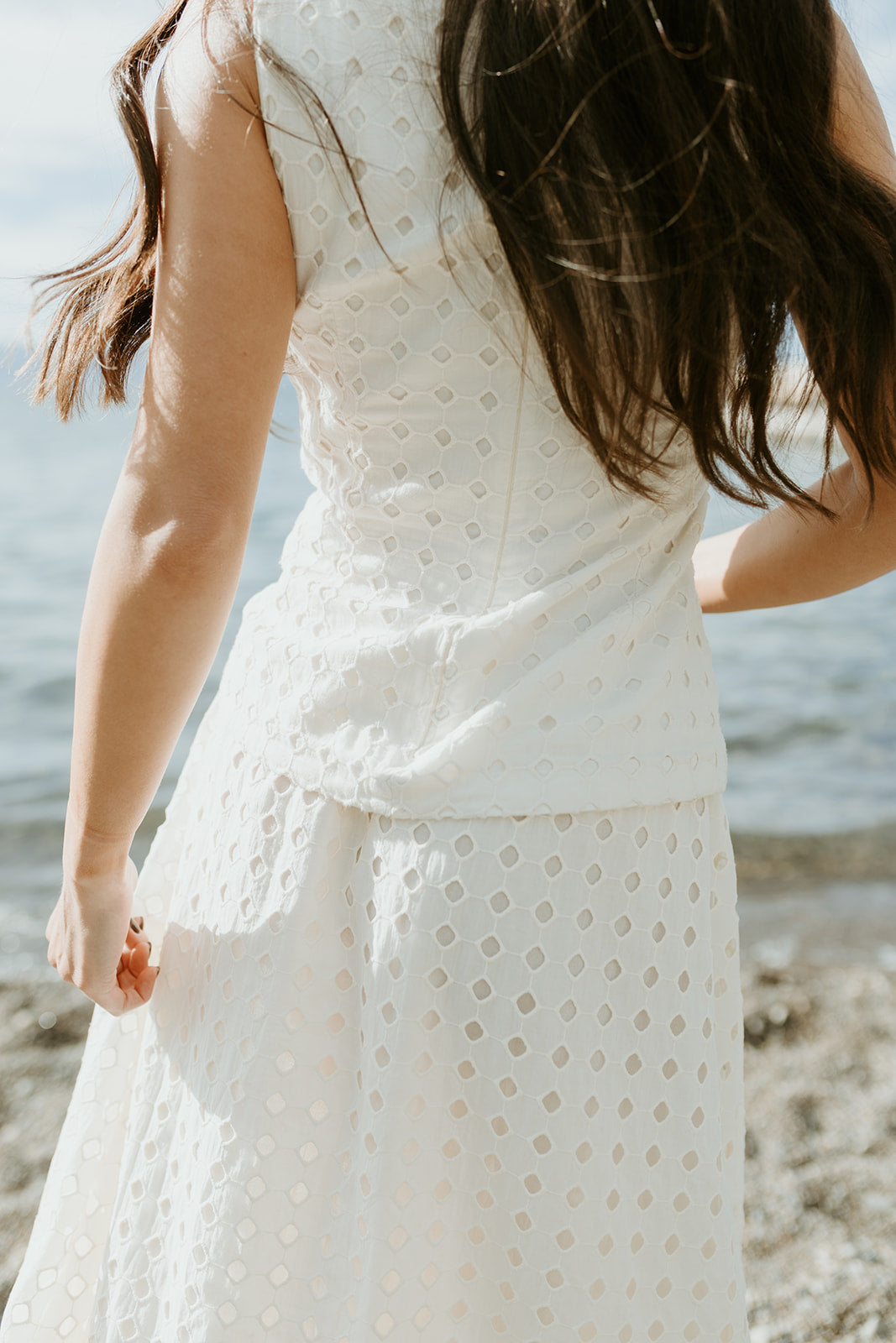 Carnelian Eyelet Top