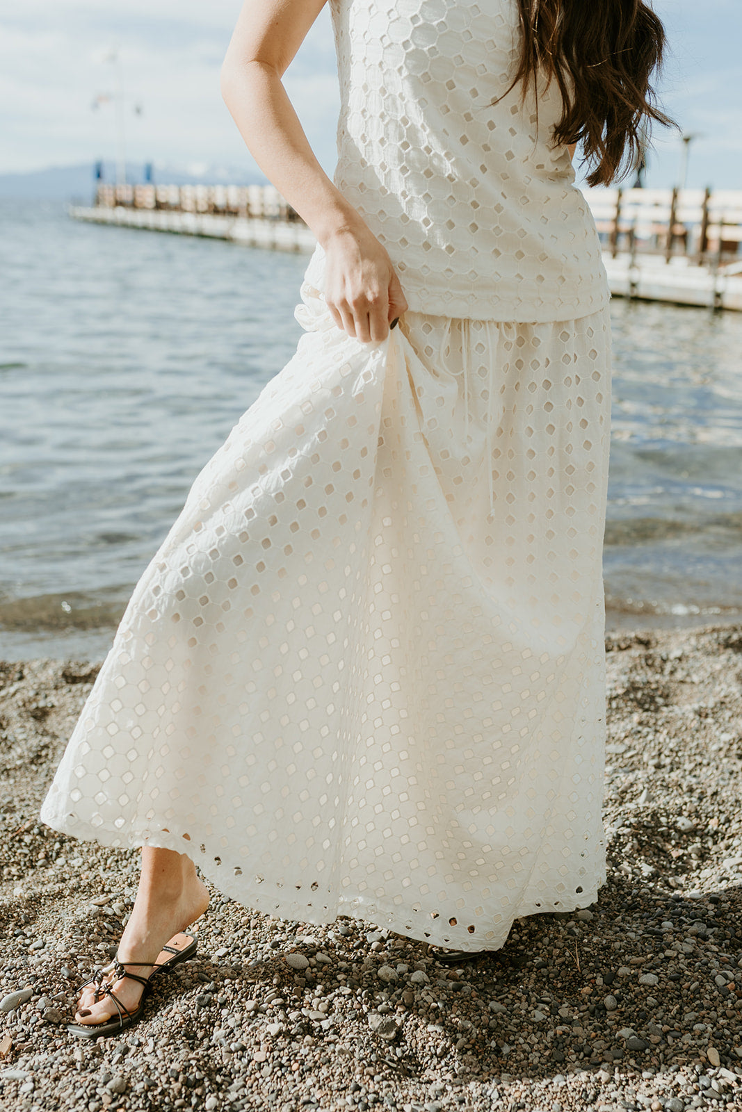 Anne Eyelet Maxi Skirt