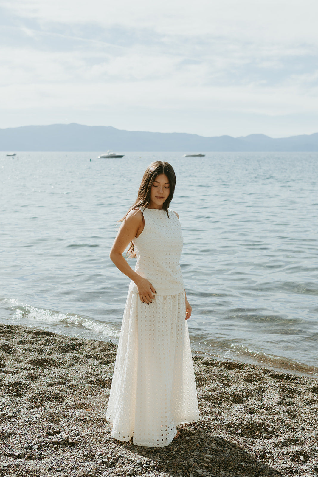 Anne Eyelet Maxi Skirt