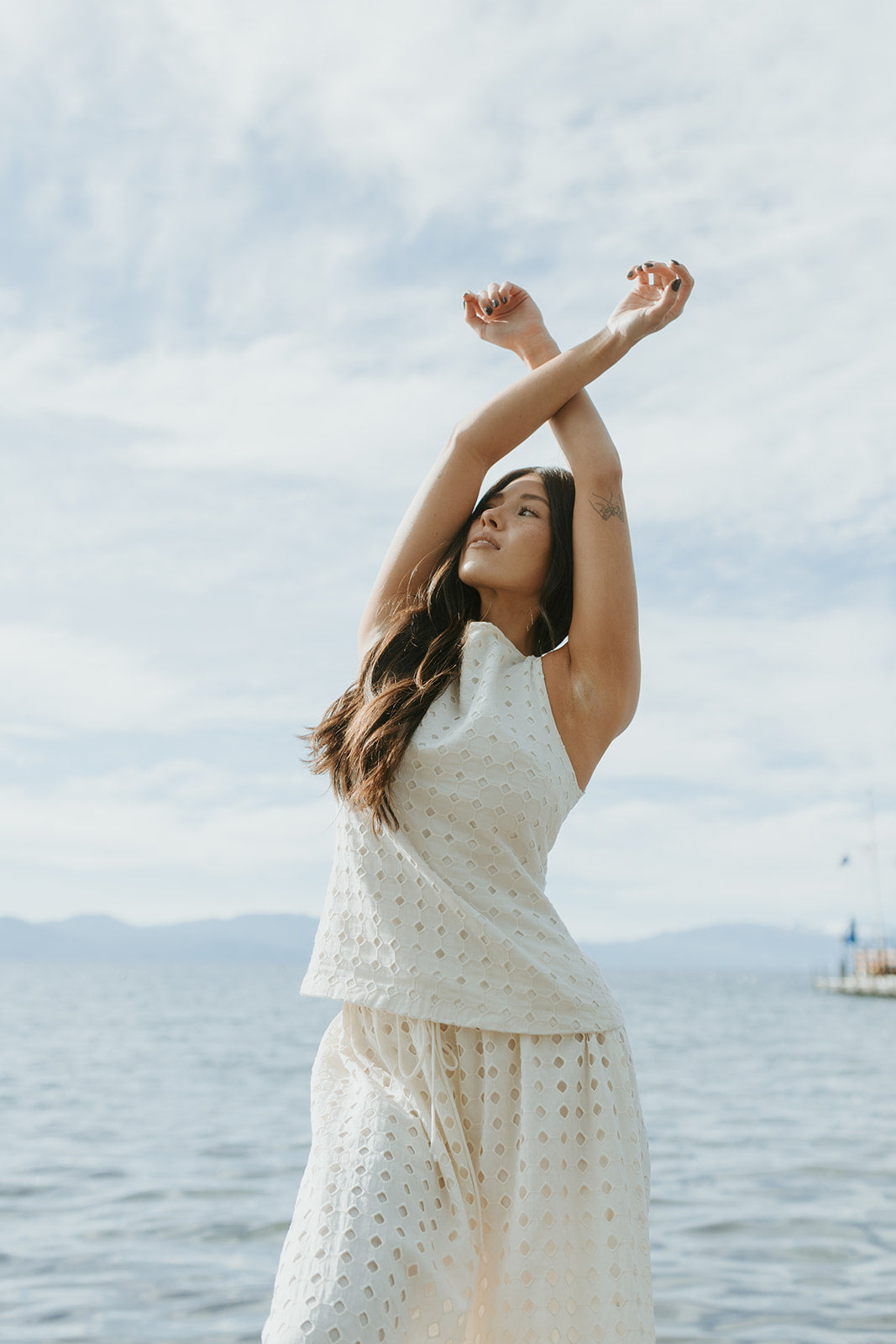 Carnelian Eyelet Top